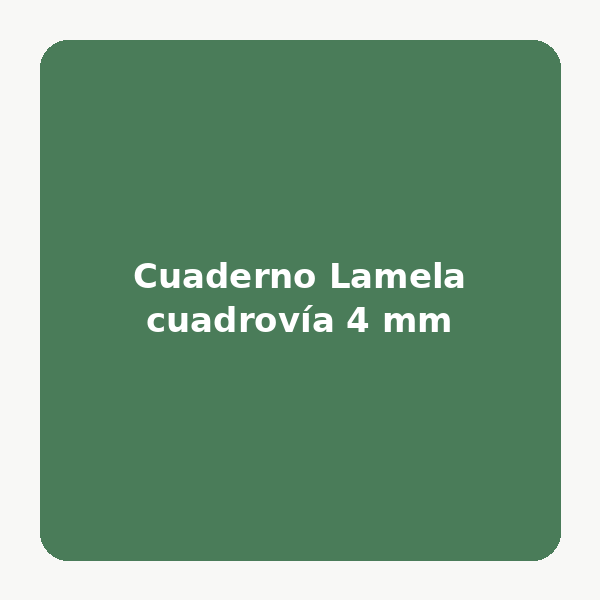 Cuaderno Lamela cuadrovía 4 mm