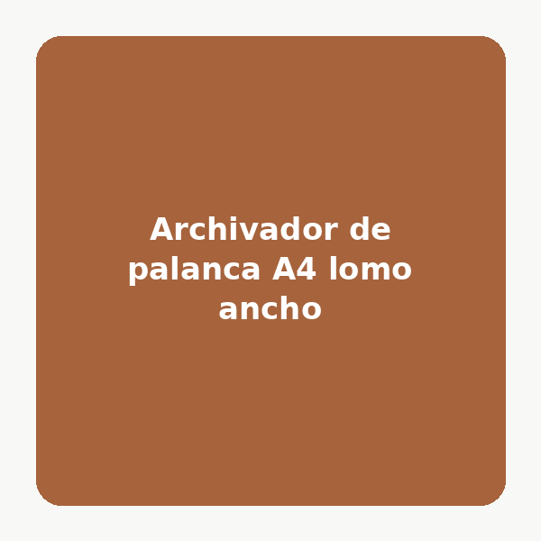 Archivador de palanca A4 lomo ancho (Azul)