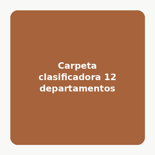 Carpeta clasificadora 12 departamentos