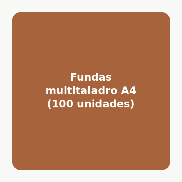 Fundas multitaladro A4 (100 unidades)