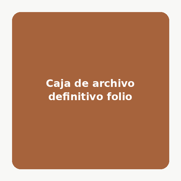 Caja de archivo definitivo folio
