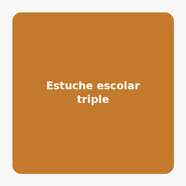 Estuche escolar triple (Azul)