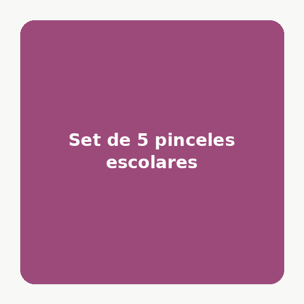 Set de 5 pinceles escolares