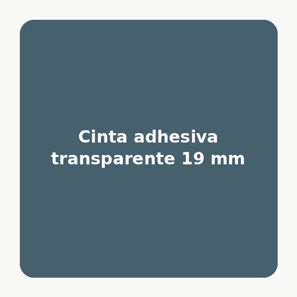 Cinta adhesiva transparente 19 mm