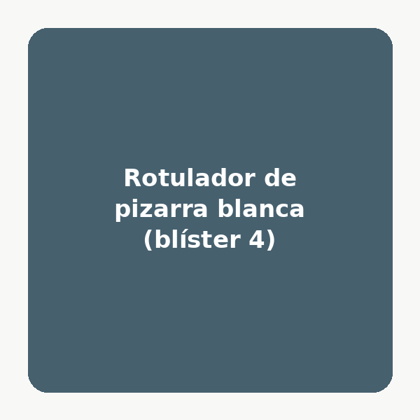 Rotulador de pizarra blanca (blíster 4)