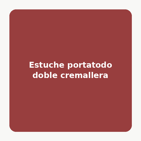 Estuche portatodo doble cremallera (Azul)