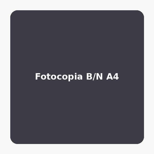 Fotocopia B/N A4
