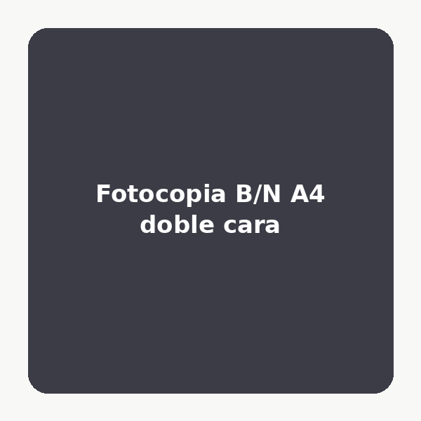 Fotocopia B/N A4 doble cara
