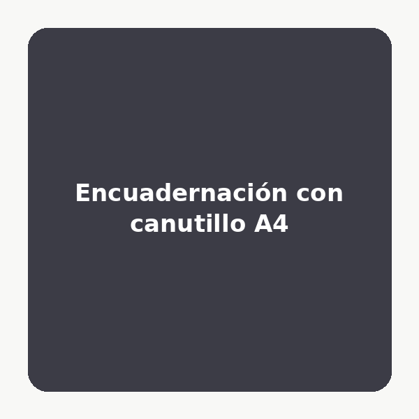 Encuadernación con canutillo A4