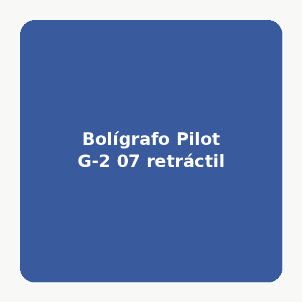 Bolígrafo Pilot G-2 07 retráctil (Azul)