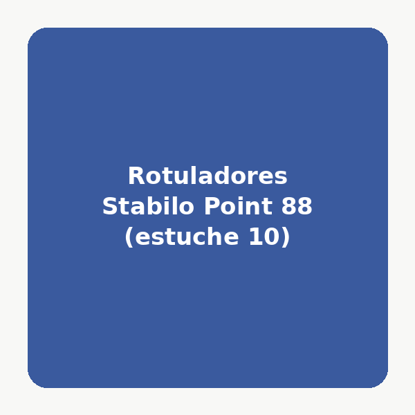 Rotuladores Stabilo Point 88 (estuche 10)