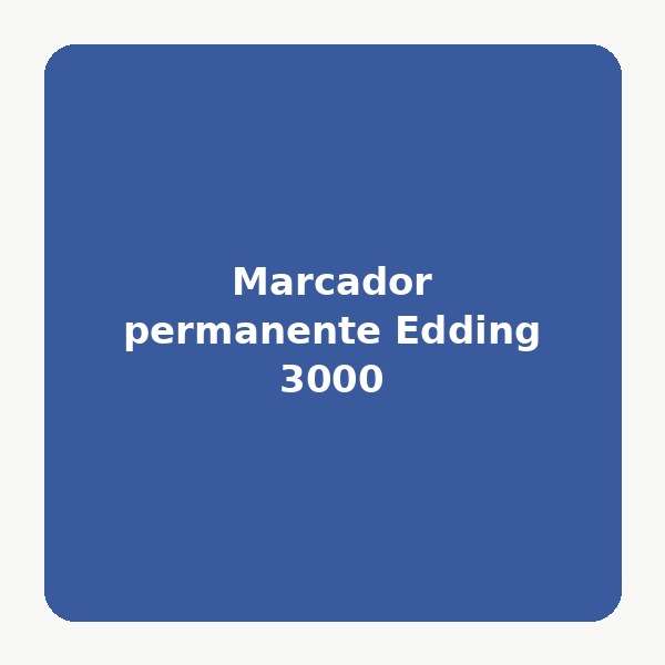 Marcador permanente Edding 3000 (Azul)