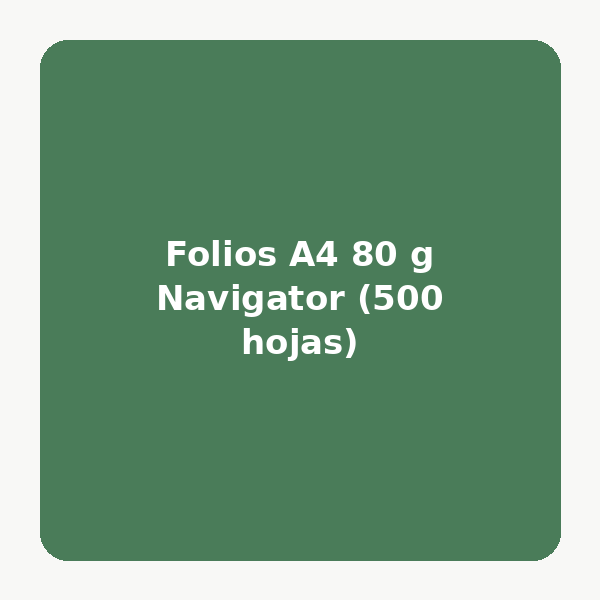 Folios A4 80 g Navigator (500 hojas)